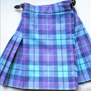 Girls James Pringle Weavers Tartan Skirt SZ 7-8